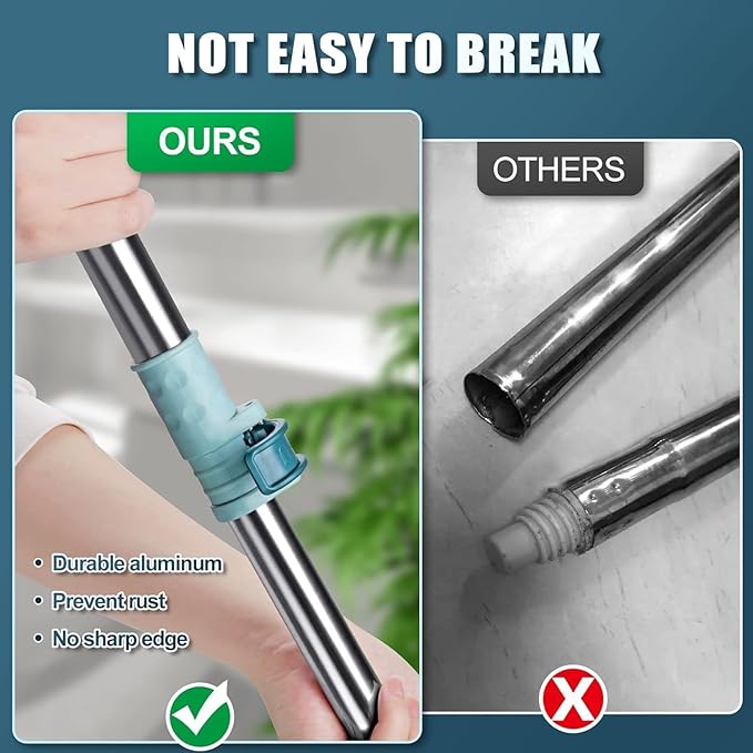 3 in 1 Magic Broom Silicon Floor Wiper Heavy Duty, Durable & Efficient Floor Cleaning Tool Stainless Steel Extendable Handle Bathroom and Kitchen Squeegee Wiper