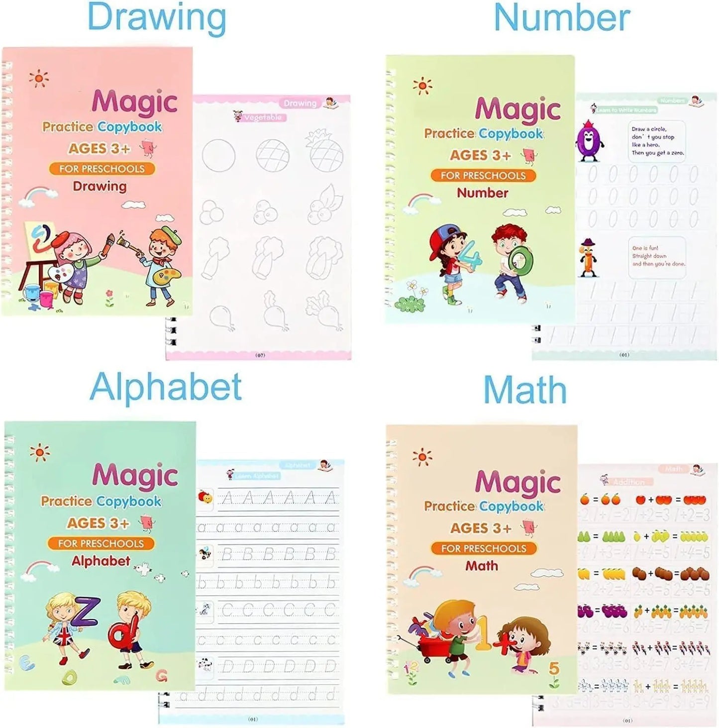 Magic Practice Copybook (4 Book + 10 Refill) (A-127)
